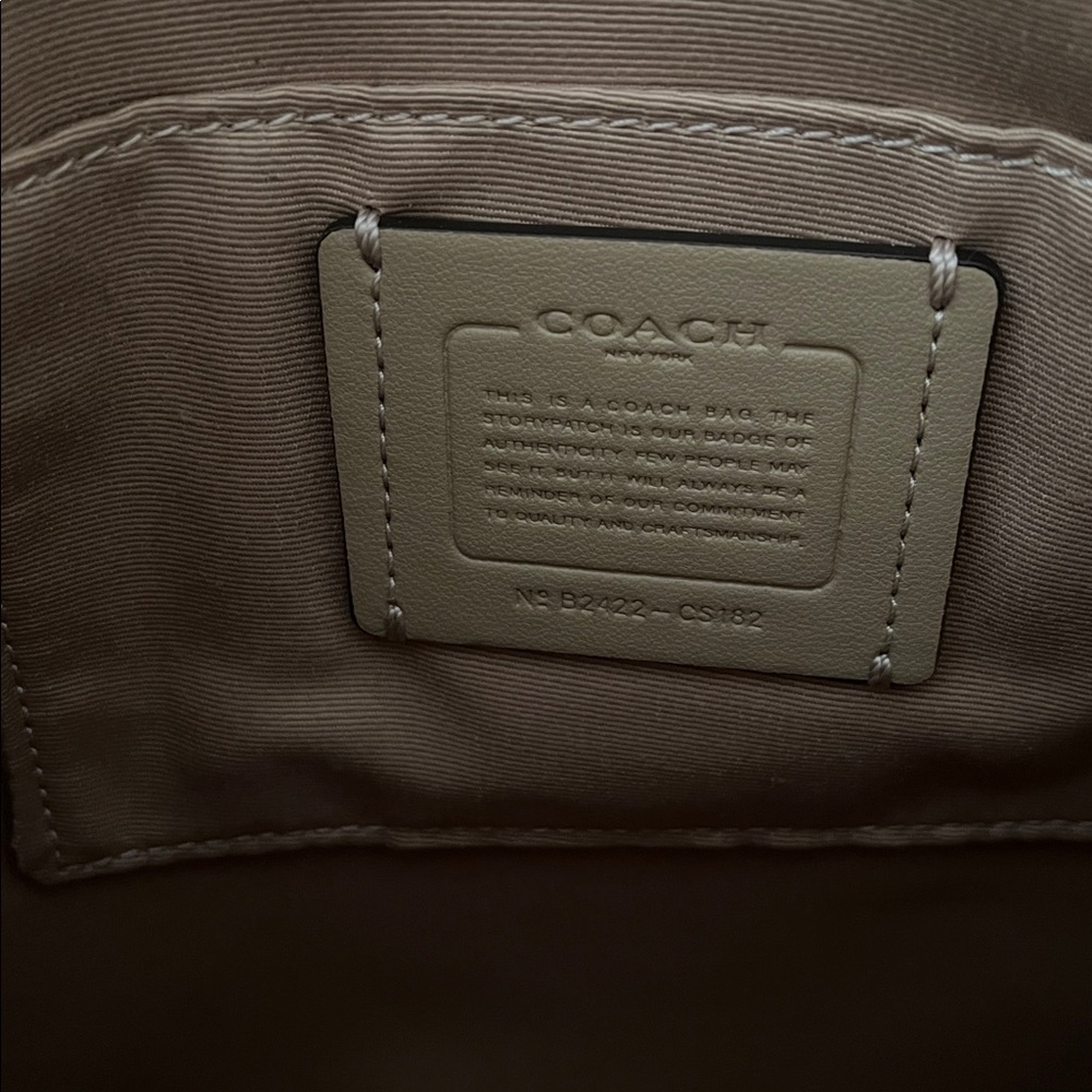 Coach Beige Signature Crossbody Bag - Picture 6 of 10